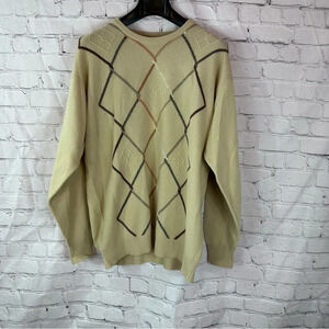 vintage lyle & scott pure new wool sweater made in scotland sz large preppy